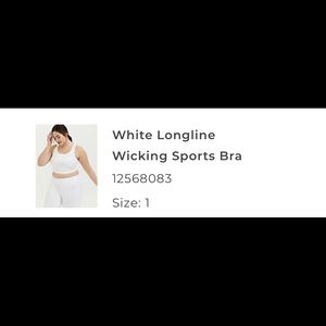 Longline wicking sports bra